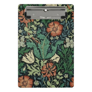William Morris Compton Floral Art Nouveau Pattern Mini Clipboard
