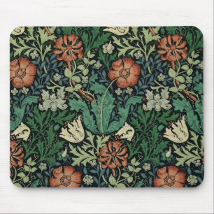 William Morris Compton Floral Art Nouveau Pattern Mouse Mat