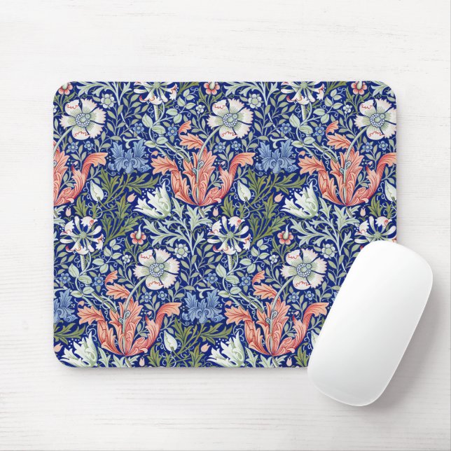 William Morris Compton Floral Art Nouveau Pattern Mouse Mat (With Mouse)