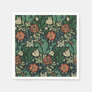 William Morris Compton Floral Art Nouveau Pattern Napkin