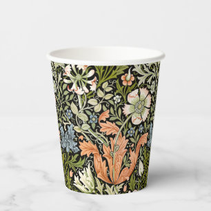 William Morris Compton Floral Art Nouveau Pattern Paper Cups
