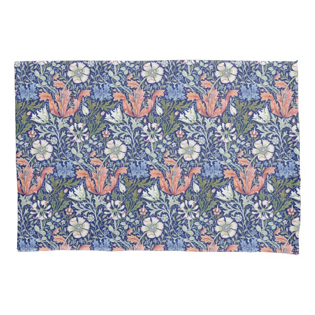 William Morris Compton Floral Art Nouveau Pattern Pillowcase (Front)