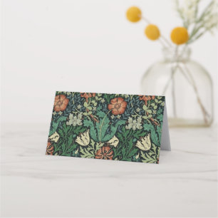 William Morris Compton Floral Art Nouveau Pattern Place Card