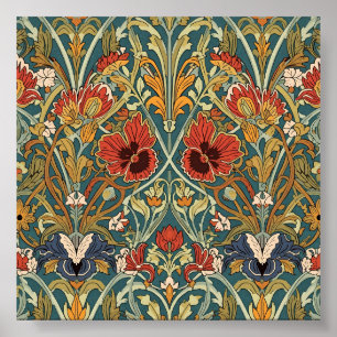 William Morris Compton Floral Art Nouveau Pattern Poster