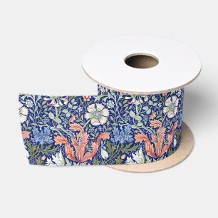 William Morris Compton Floral Art Nouveau Pattern Satin Ribbon