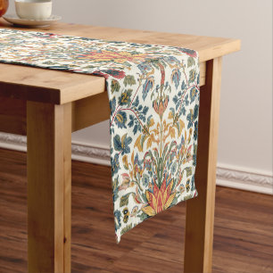 William Morris Compton Floral Art Nouveau Pattern Short Table Runner