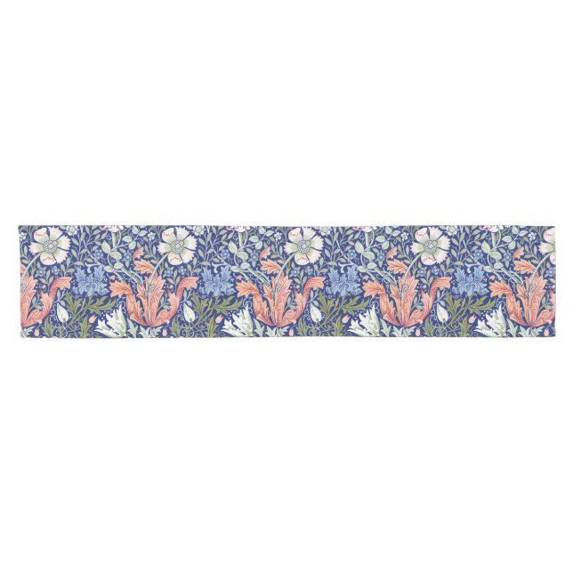 William Morris Compton Floral Art Nouveau Pattern Short Table Runner (Horizontal)