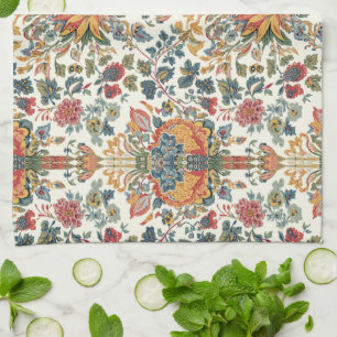 William Morris Compton Floral Art Nouveau Pattern Tea Towel