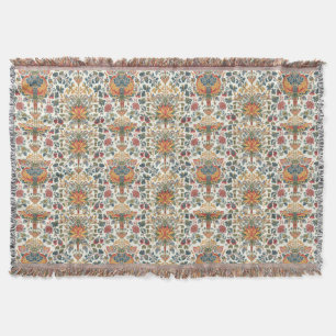 William Morris Compton Floral Art Nouveau Pattern Throw Blanket