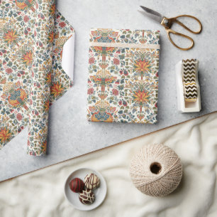William Morris Compton Floral Art Nouveau Pattern Wrapping Paper