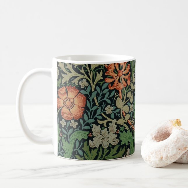 William Morris Compton Wallpaper Classic Coffee Mug (With Donut)