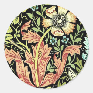 William Morris Compton Wallpaper Classic Round Sticker
