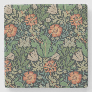 William Morris Compton Wallpaper Classic Stone Coaster