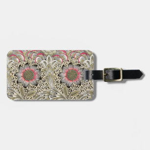 William Morris Corncockle Botanical Vine Floral Luggage Tag