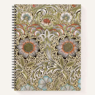 William Morris Corncockle Botanical Vine Floral Notebook