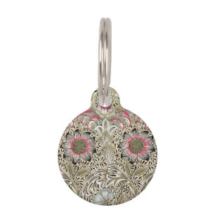 William Morris Corncockle Botanical Vine Floral Pet Tag