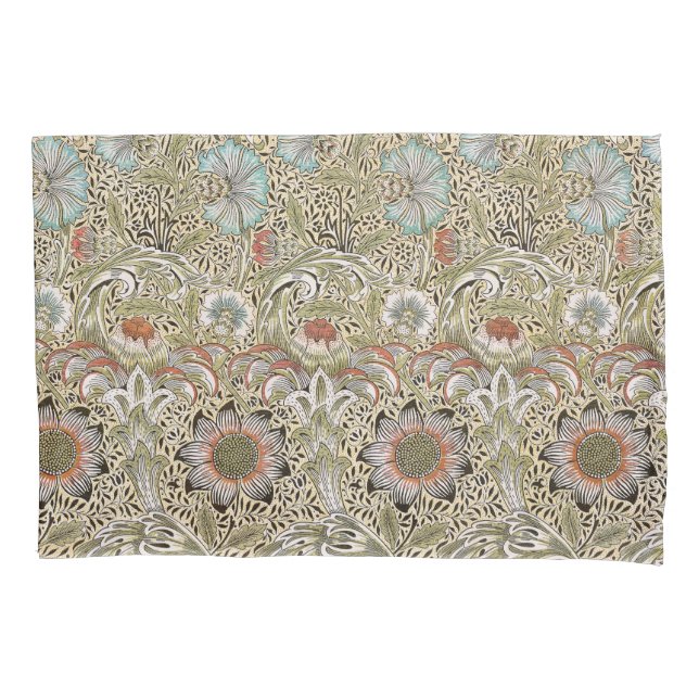 William Morris Corncockle Botanical Vine Floral Pillowcase (Front)