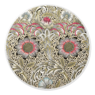 William Morris Corncockle Vintage Floral Ceramic Knob