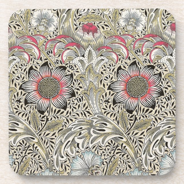 William Morris Corncockle wallpaper floral  Coaster (Front)