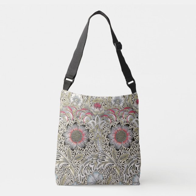 William Morris Corncockle wallpaper floral  Crossbody Bag (Front)