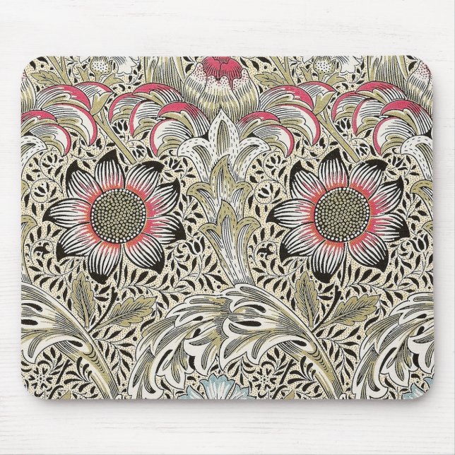 William Morris Corncockle wallpaper floral  Mouse Mat (Front)