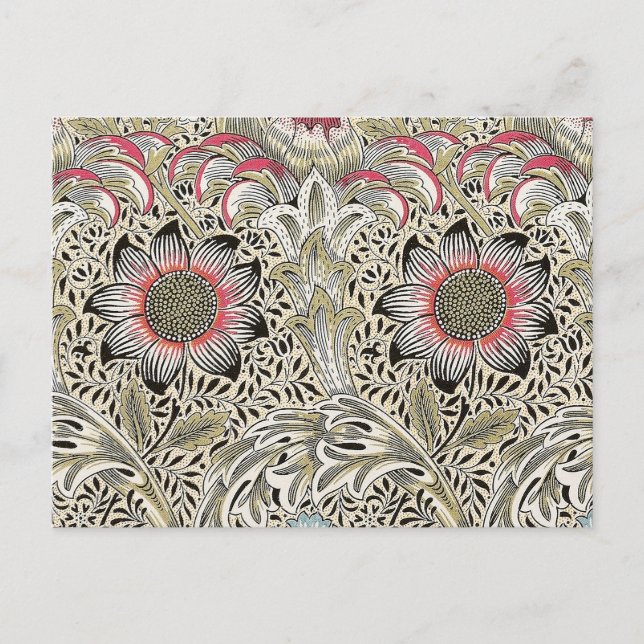 William Morris Corncockle wallpaper floral  Postcard (Front)