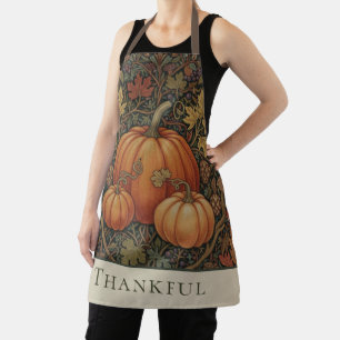 William Morris Cottage Thankful Pumpkin Fall Apron