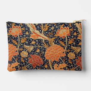 William Morris - Cray - Art Nouveau Orange Floral Accessory Pouch