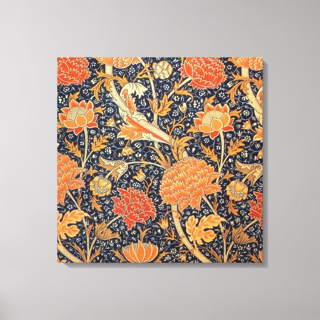 William Morris Cray Floral Art Nouveau Pattern Canvas Print (Front)