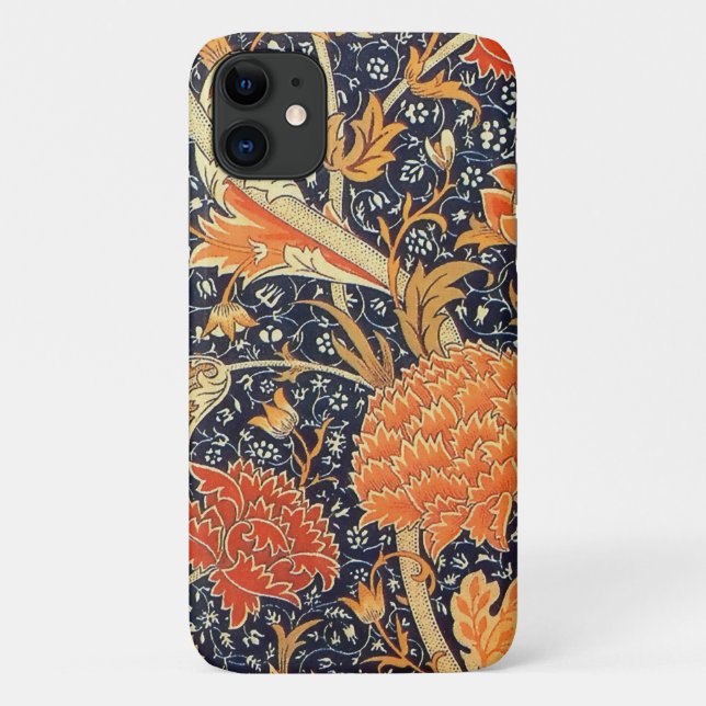 William Morris Cray Floral Art Nouveau Pattern Case-Mate iPhone Case (Back)