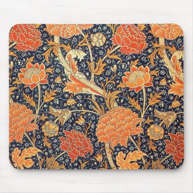 William Morris Cray Floral Art Nouveau Pattern Mouse Mat (Front)