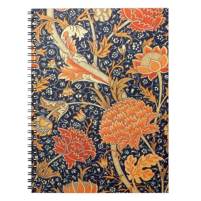 William Morris Cray Floral Art Nouveau Pattern Notebook (Front)