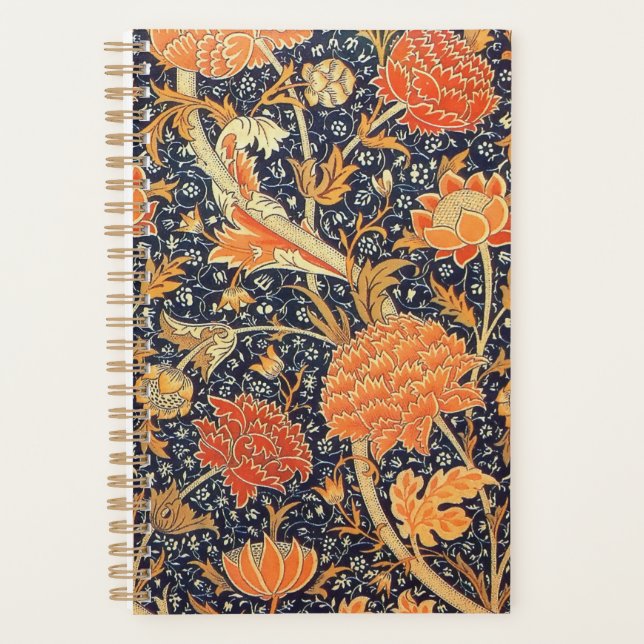 William Morris Cray Floral Art Nouveau Pattern Planner (Front)