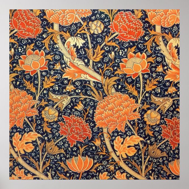 William Morris Cray Floral Art Nouveau Pattern Poster (Front)