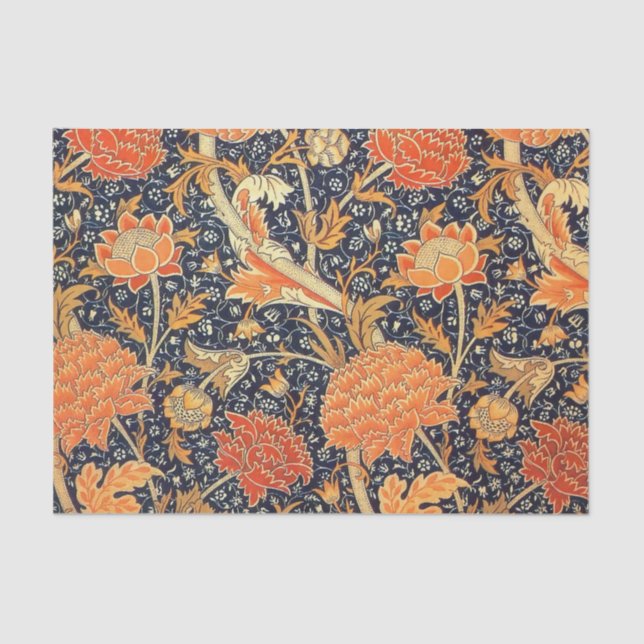 William Morris Cray Floral Art Nouveau Pattern Tissue Paper (Front)