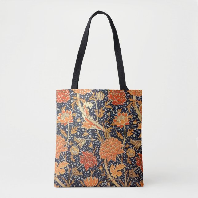 William Morris Cray Floral Art Nouveau Pattern Tote Bag (Front)