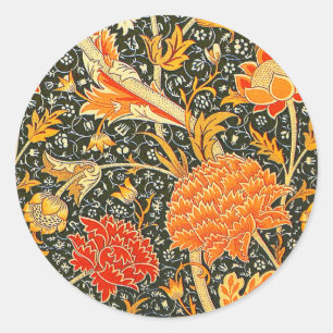 William Morris Cray Floral Pattern Vintage Classic Round Sticker