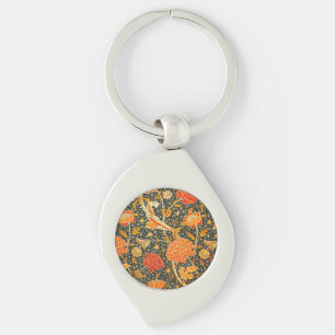 William Morris Cray Floral Pattern Vintage Key Ring