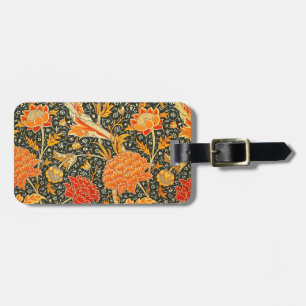 William Morris Cray Floral Pattern Vintage Luggage Tag
