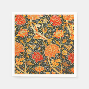 William Morris Cray Floral Pattern Vintage Napkin