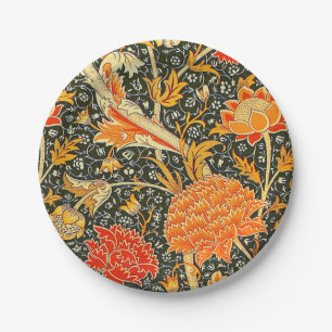 William Morris Cray Floral Pattern Vintage Paper Plate