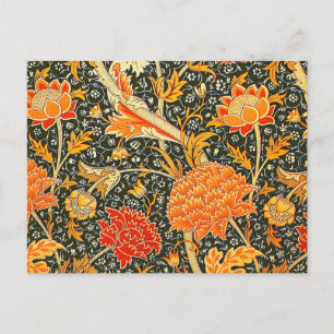 William Morris Cray Floral Pattern Vintage Postcard