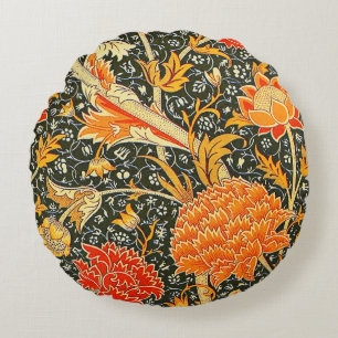 William Morris Cray Floral Pattern Vintage Round Cushion