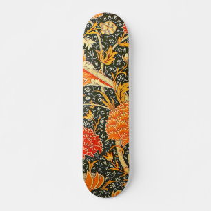 William Morris Cray Floral Pattern Vintage Skateboard