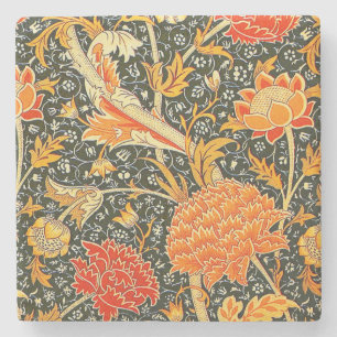 William Morris Cray Floral Pattern Vintage Stone Coaster