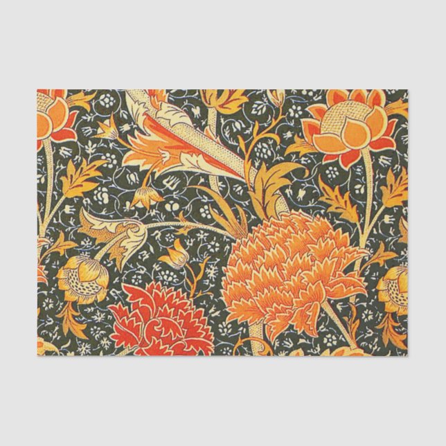 William Morris Cray Floral Pattern Vintage Tissue Paper (Front)