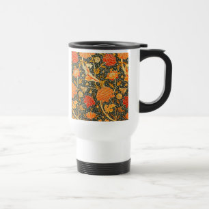 William Morris Cray Floral Pattern Vintage Travel Mug