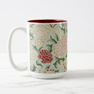 William Morris Cray Floral Pre-Raphaelite Vintage Two-Tone Coffee Mug