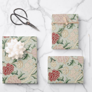 William Morris Cray Floral Pre-Raphaelite Vintage Wrapping Paper Sheet