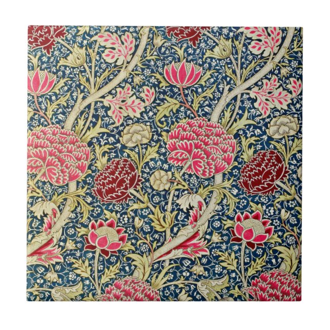 William Morris Cray Pattern Tile (Front)